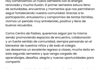 Bienvenidos al II semestre 2026